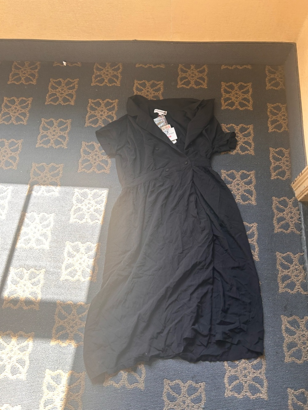 Classic Black button dress - Women's Dress Uniqlo nwt